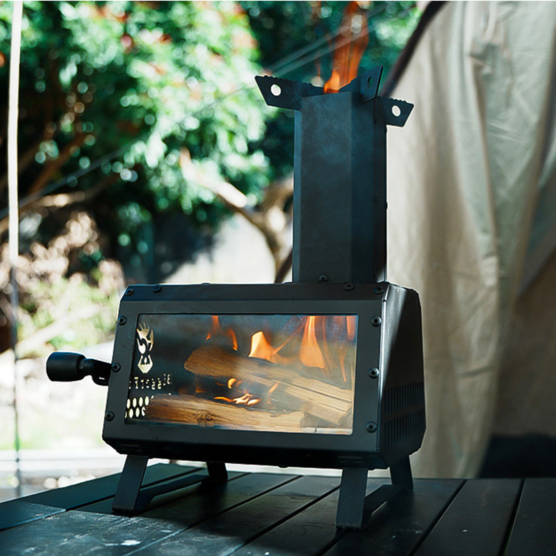 火箭炉户外露营野营柴火炉便携式帐篷冬季取暖小型柴火灶围炉煮茶