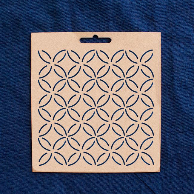 绗缝铜钱压线刺子绣模板手工拼布透明模板七宝纹样