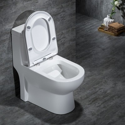 直冲式大口径马桶家用坐厕冲落式坐便器防臭防堵直排式节水座便器
