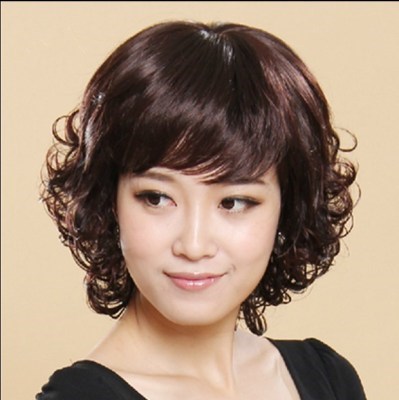光头女戴的假发全头时尚假发女短发潮流个性中年妇女短发妈妈款
