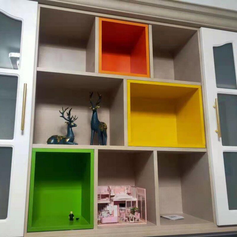 傲悦定制套色格子口子柜儿童彩色书架套格置物架自由组合柜子简约