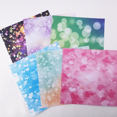 折纸手工彩色印花纹卡v纸正方形单面有图案的小清新带好看大薄漂