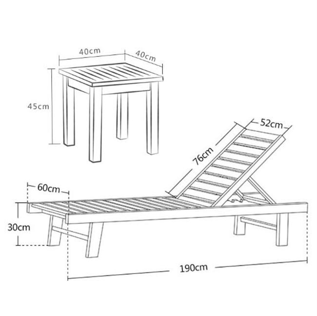 木制折叠躺椅制作尺寸图片