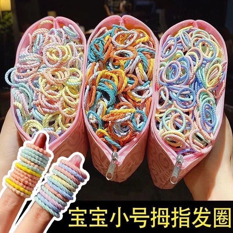 儿童头绳韩国发圈发饰女孩扎头发橡皮筋彩色小号发绳不伤发头饰品