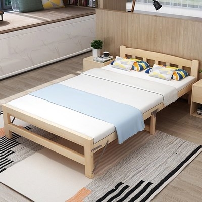 一米二的床单人1.2成人现代简约床实木床1米经济型一米折叠床