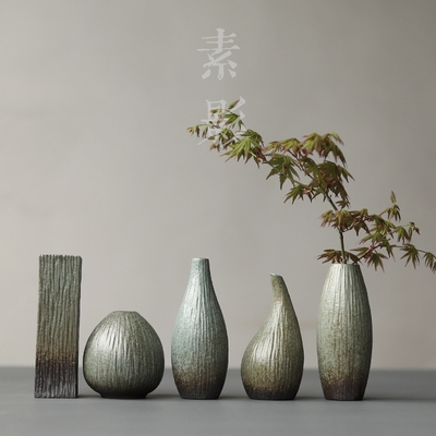 陶土花瓶花插图片