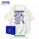 MLB&NYLPA夏季美式创意涂鸦印花短袖男士潮牌奥特莱斯纯棉情侣t恤