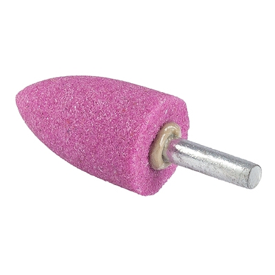 锥红色头6mm磨金属电动刚玉不锈钢磨磨洛圆柱金属打磨砂轮头头圆