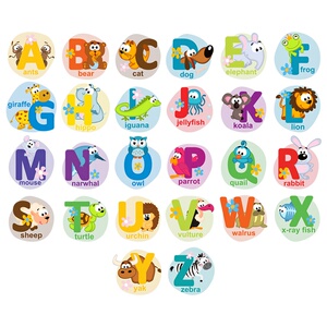 英文字母墙贴纸卡通儿童房间英语拼音早教宝宝贴画幼儿园墙面装饰