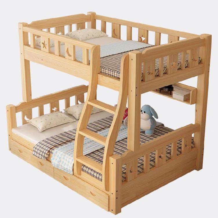 高低铺上下床多功能儿童床两层一米1米1.5米小户型大人木头床成人