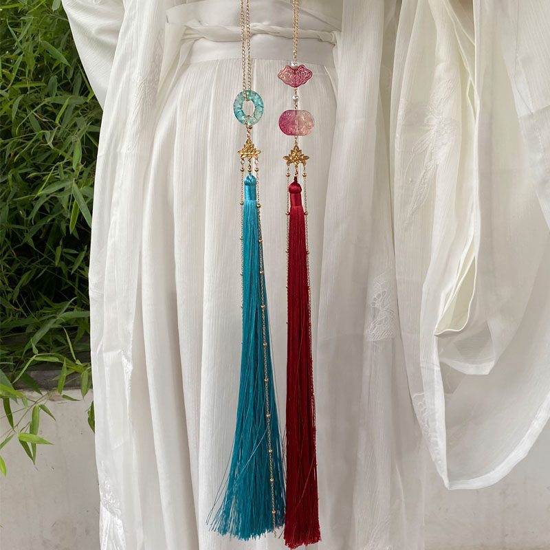 醉色绯冰 青川入梦 原创禁步汉服流苏穗子腰佩腰间挂饰古风玉佩帅