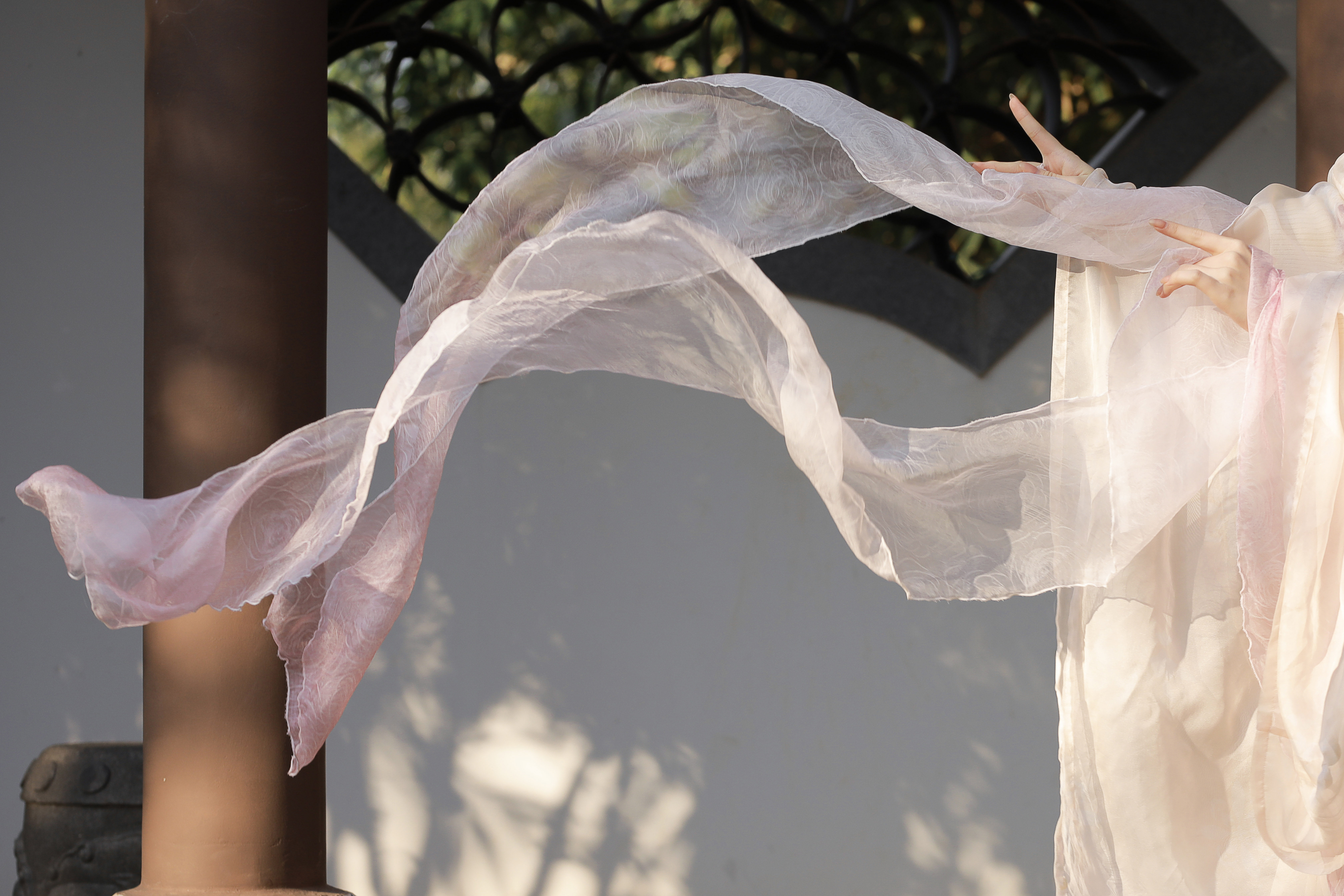 【美美披帛】民族风舞台舞蹈仙气仙女古风汉服配饰异形巾烫金拍摄