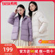 鸭鸭轻薄羽绒服女冬季2024年新款短款韩版连帽时尚加厚面包服外套