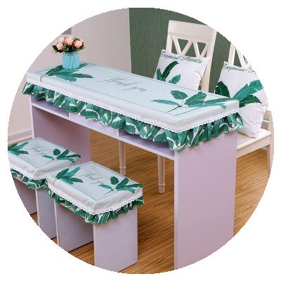 美甲店桌子套布桌罩网红防滑台布桌布艺垫子长方形装饰欧式小奢华