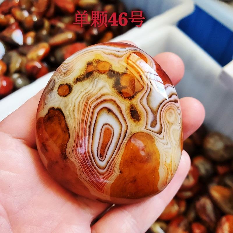 雨花石缠丝玛瑙石精品把玩件南京原石鹅卵石鱼缸彩石子大颗礼盒装