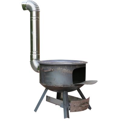 加厚炒菜锅家用烧柴炉接灰盒烧草柴火炉农村炉简易铁炉子便携式