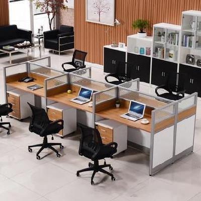 2021新款办公桌a组合带挡板屏风桌桌椅家用四人位财务好写字楼公