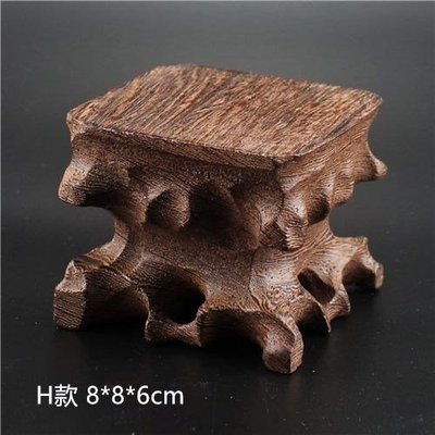 花盆底座实木圆形奇石头插花瓶工艺品木雕摆件鱼缸原木质托盘架.