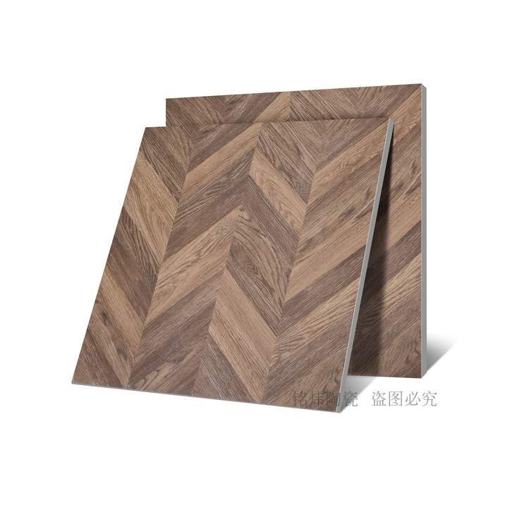 仿古哑光60600瓷砖鱼骨纹仿实木地砖服装店茶楼客厅卧室地板砖
