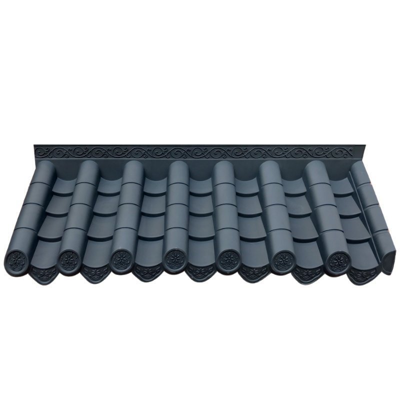 青灰桥女建面背廊墙片屋顶筑仿用酒店墅别景黑瓦古屋瓦儿墙两面