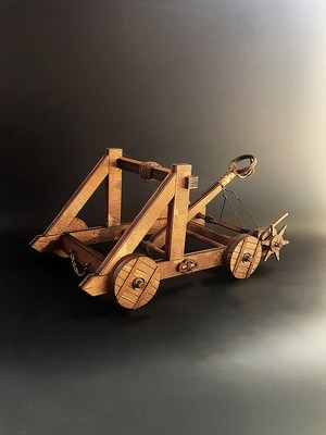 扭力单臂投石机古代战车古亲子模型