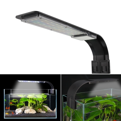 新品x9超薄led鱼缸灯水族箱灯架大功率高亮蓝白光鱼缸夹灯节能照