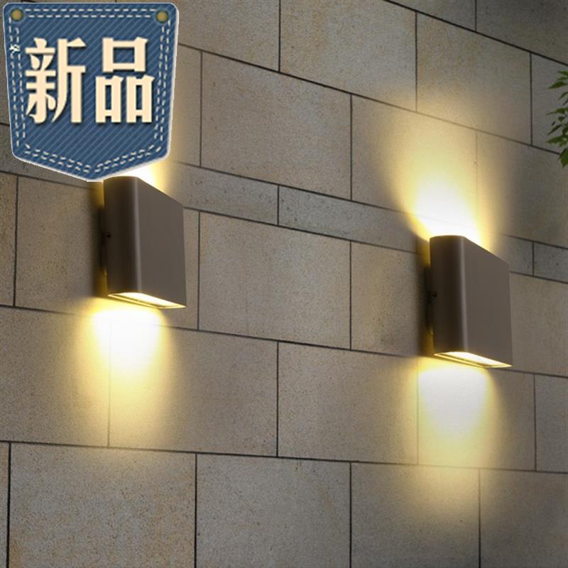 别墅外墙夜景装饰灯后现代创意室外墙壁灯le8d简约床头过道灯具.