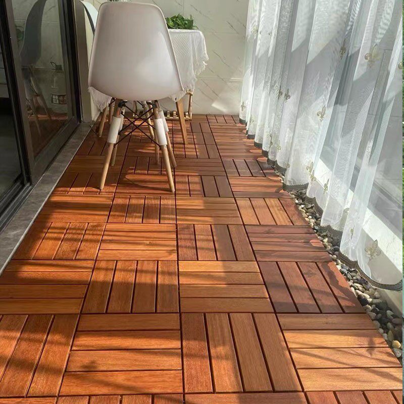 菠萝格阳台拼接地板户外露台阳光房改造防水自铺防腐木实木室外板
