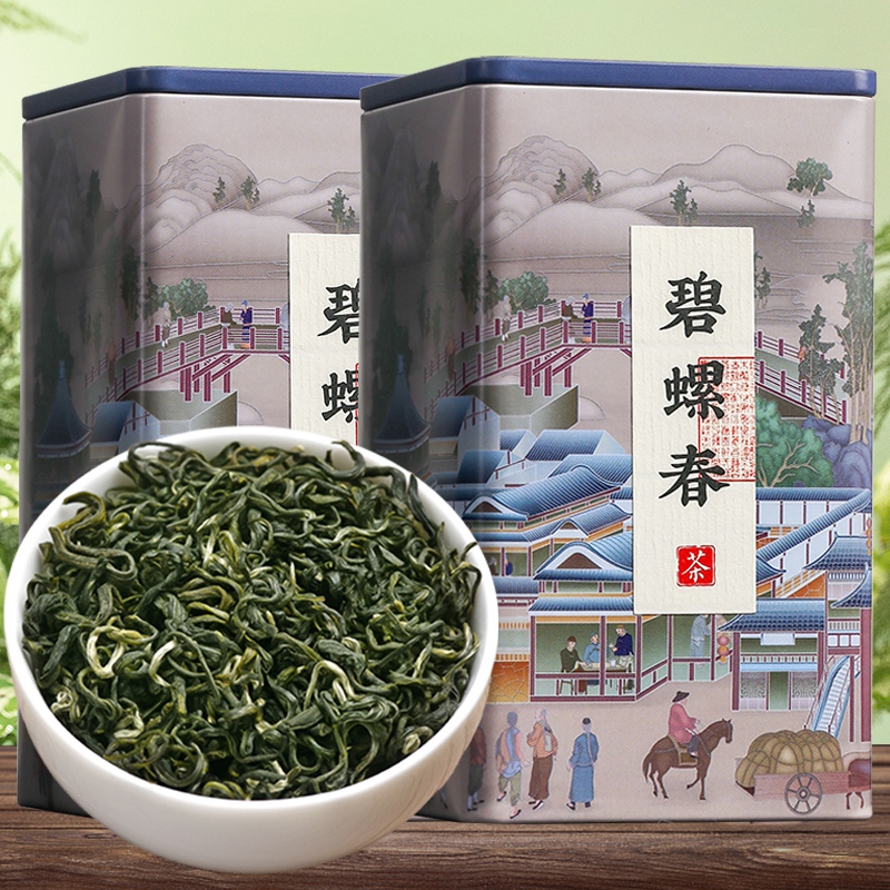 2024年新茶花果香明前嫩芽高集市碧螺春绿茶盒装浓香型400g送礼