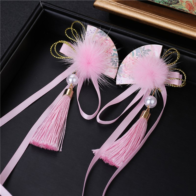 复古发饰头饰流苏丝带发夹图片