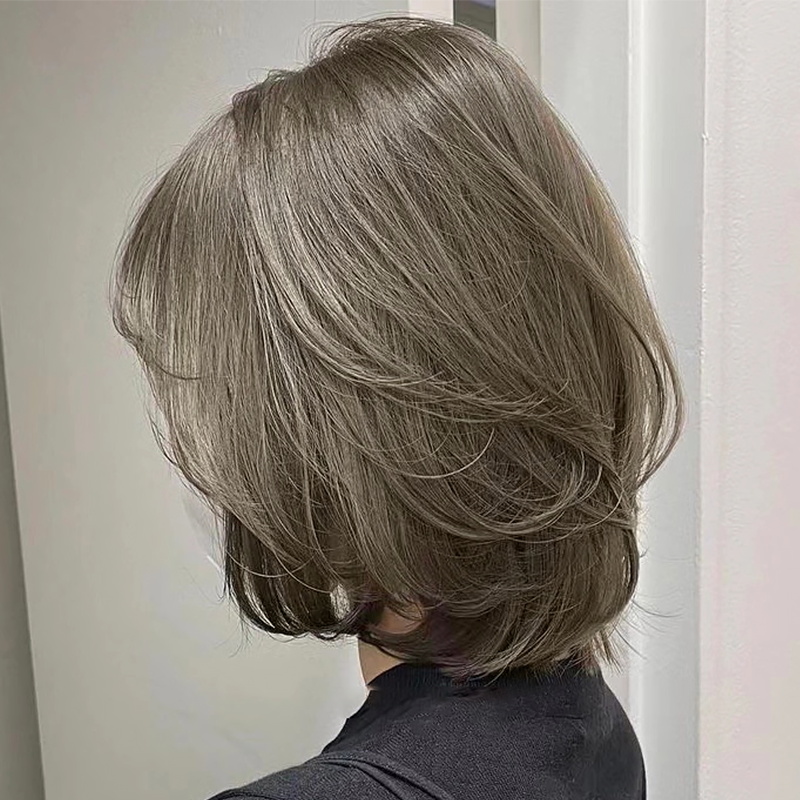 青灰免漂青木茶色染发剂膏亚麻闷青色显白2021流行色植物纯2022已售