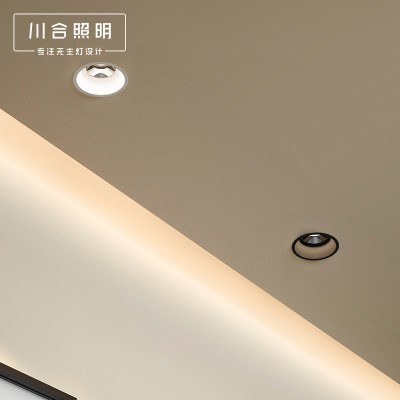 圆形防眩光led射灯嵌入式天花灯光源深藏8w高显指客厅卧室cob筒.