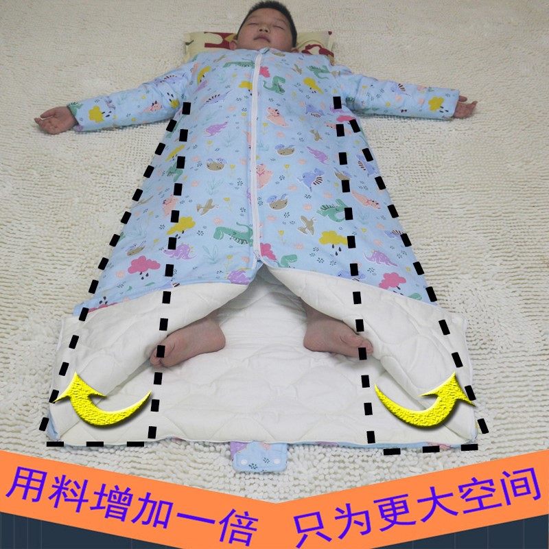小孩睡觉防踢被子宝宝冬被冬天睡袋春秋款薄棉新生新儿防惊跳薄款