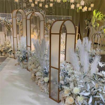 婚庆铁艺道具新款磨砂众星拱月舞台路引拱门屏风拱门