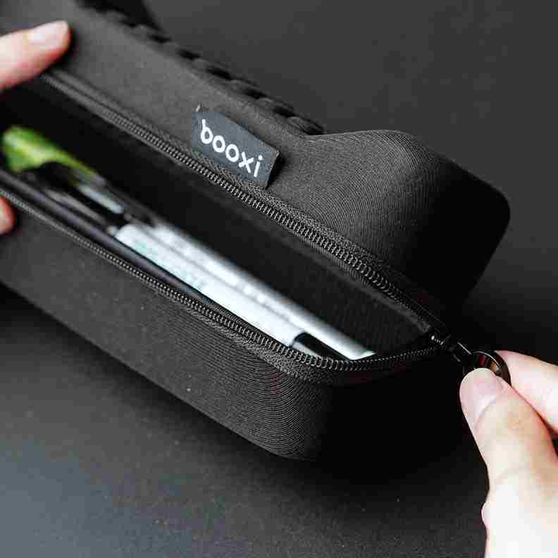 爱吾及物新款黑色大哥大笔袋女生商务大容量多功能个性文具盒男生