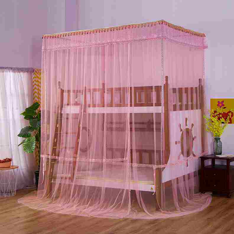 定做子母床蚊帐下铺15米上下床公主风儿童双层床一体新款直梯款