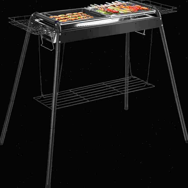 原始人烧烤炉家用木炭烧烤架户外碳烤肉炉子架子加厚野外全套实用