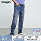 Wrangler威格24春夏新款中蓝色重磅复古男COWBOY赤耳牛仔裤13MWZ