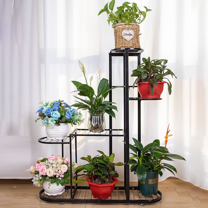 日本欧式花架铁艺多层落地式花盆架x室内客厅绿萝花架子阳