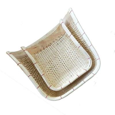 柳条农家编织竹筐制品收纳簸箕手工编竹编家用柳藤条筲箕筐