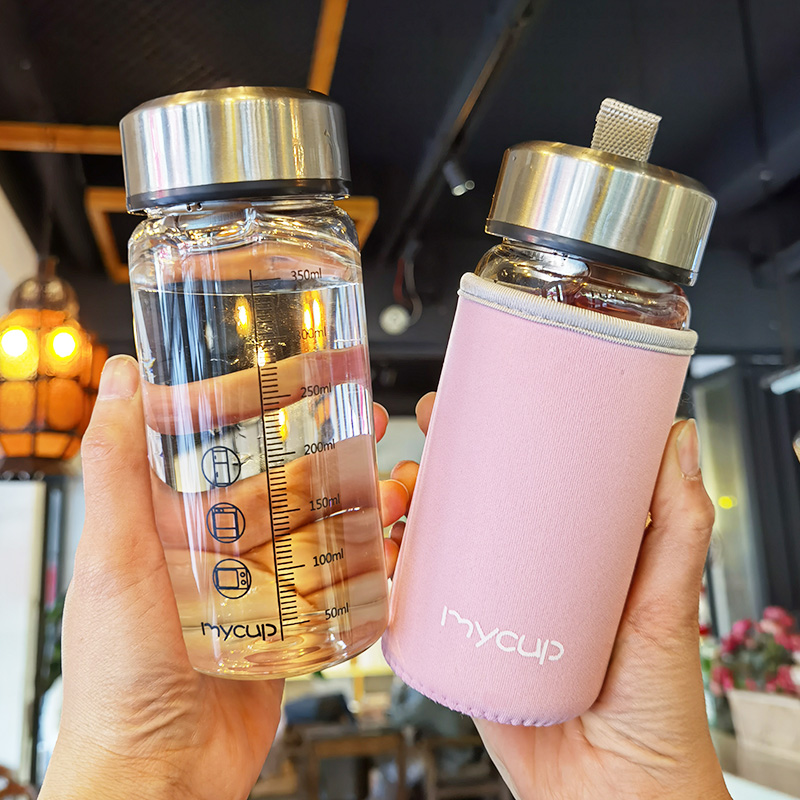 Simplicity summer Zona pellucida Graduation glass high temperature Heat Cup cover milk Breakfast Cup student Portable Water cupin the Tableware , Cup/Cups/Kettle , Glass category - from Buy2taobao.com to provide professional Taobao agent buy service