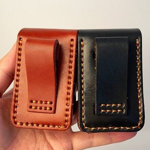 老花眼镜盒男折叠真皮图片