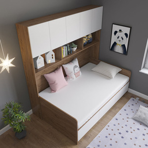 一体套装家用组合组合床空间衣柜套装省加床柜床衣柜和卧室多功能