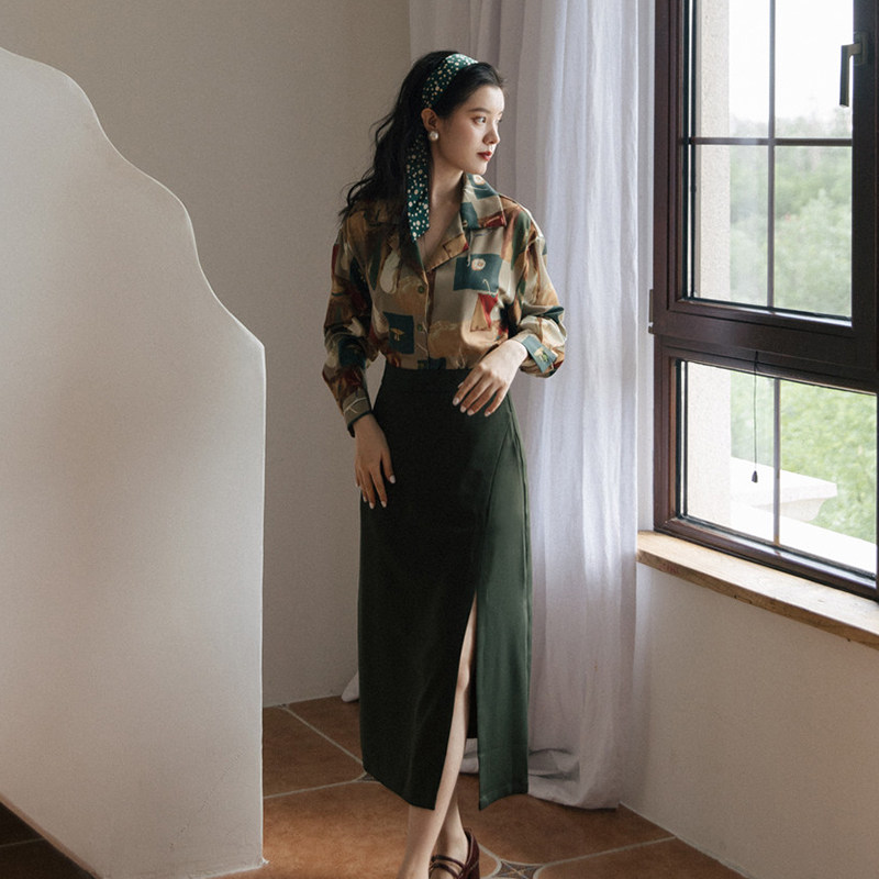 港风套装女复古chic女装80年代怀旧服装90秋装搭配连衣裙春两件套