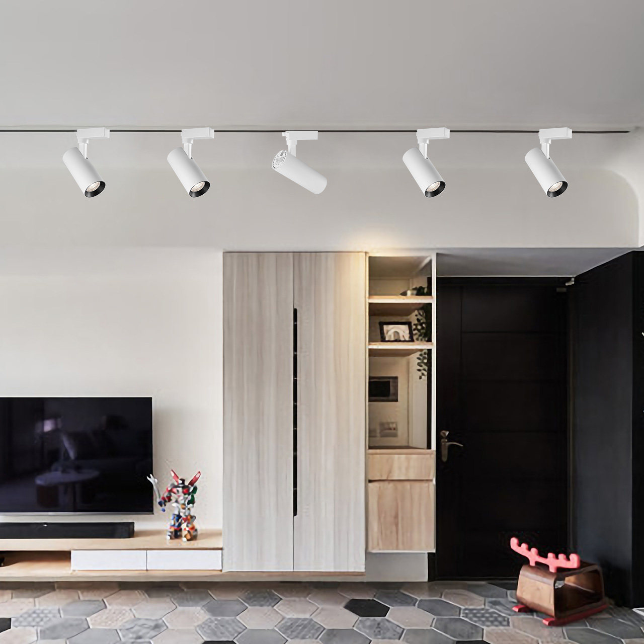 雷士照明led轨道灯明装射灯cob家用客厅大功率店铺商用洗墙灯筒灯