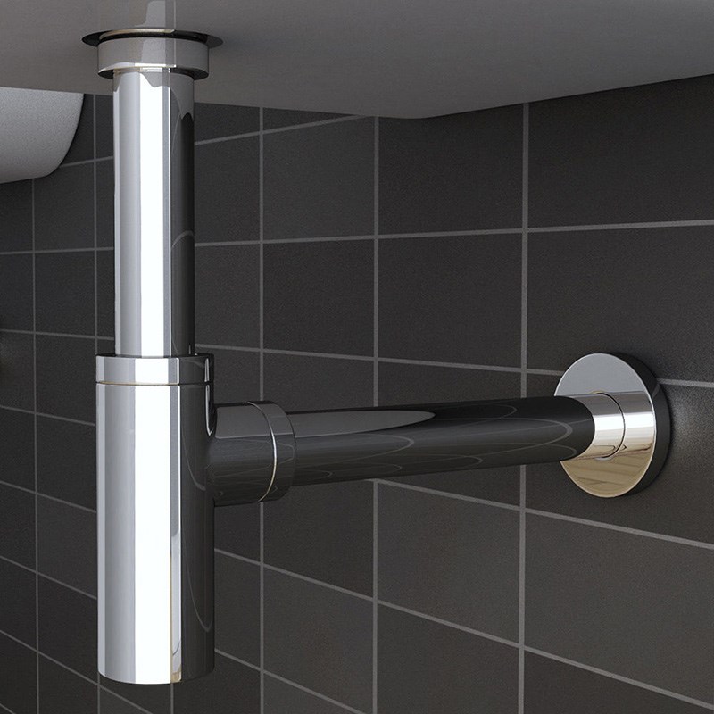 浴室洗脸盆墙排下水器壁挂式浴柜墙排下水管卫生间横向排水管.