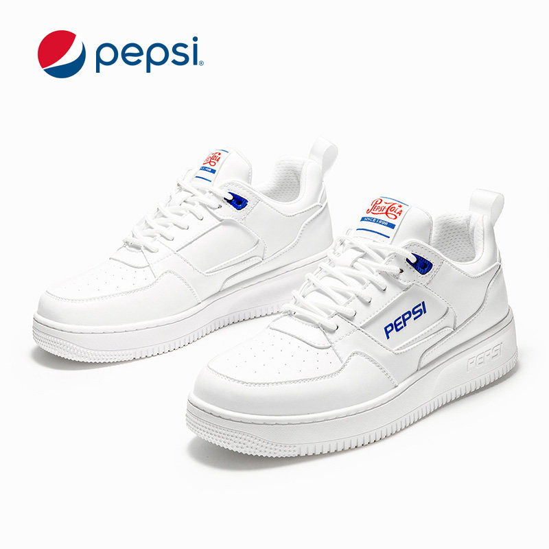 百事可乐pepsi男鞋休闲鞋板鞋低帮运动鞋情侣款小白鞋男女学生