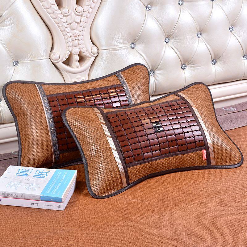 凉枕头夏季凉席枕头大人小枕头午睡夏天迷你便携式单只夏天草席