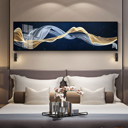 轻奢风房间壁画卧室床头装饰画现代简约