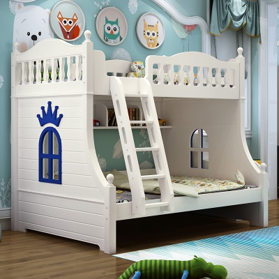 新品韩式高低床子母床儿童床多功能组合床男女孩实木上下床两层床